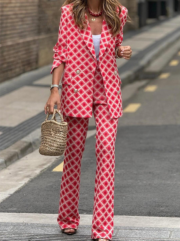 Completo Stampa Casual Moda Due Pezzi