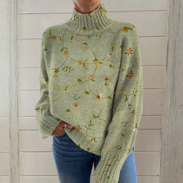 Delia | Dolcevita con Ricamo Floreale