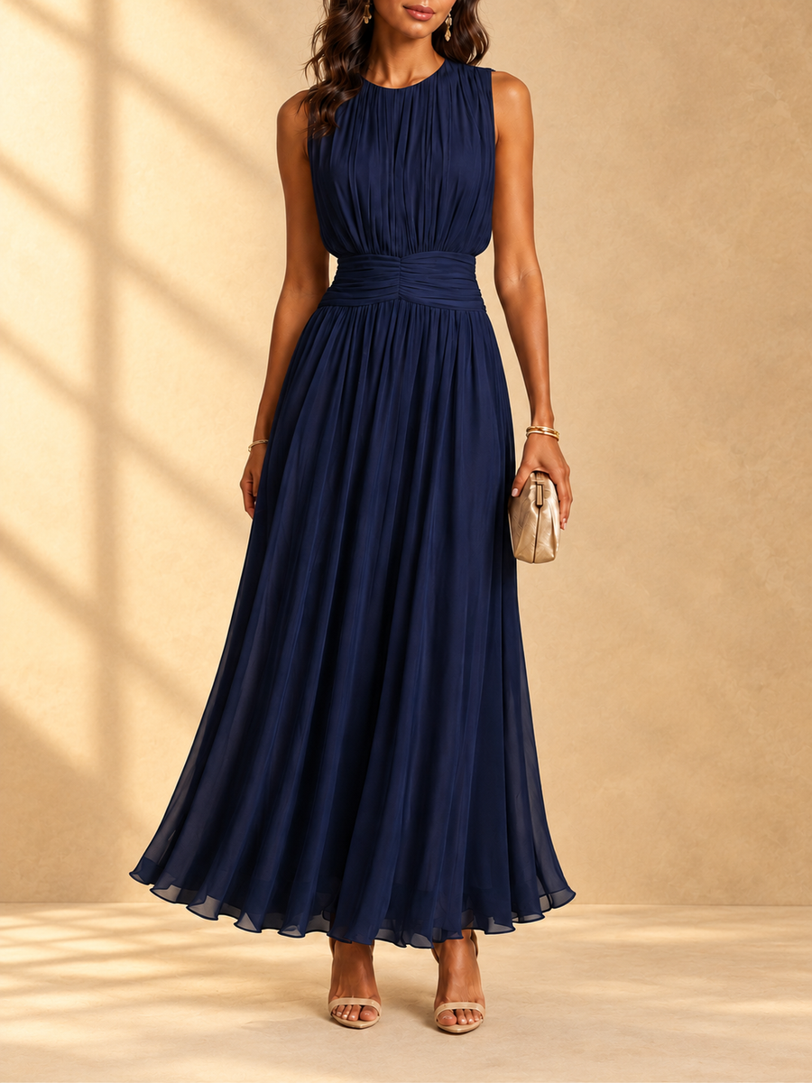Leggiadra | Abito lungo in chiffon che non stringe