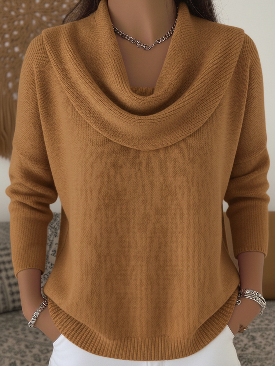 Gwyneth | Pullover con Collo Drappeggiato