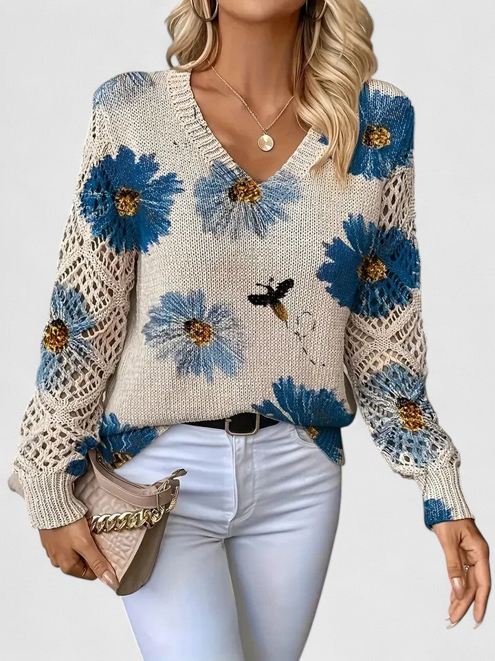 Kathleen | Maglione Traforato a Fiori
