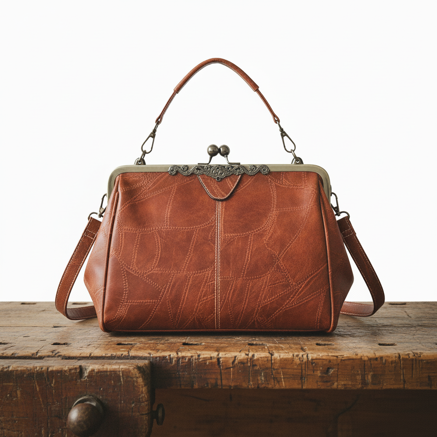 Ricordo | Borsa vintage con patta e tracolla regolabile