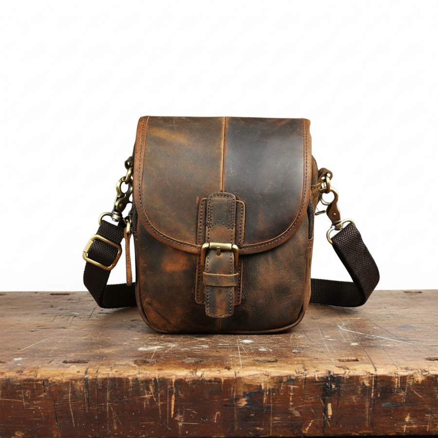 Passeggio | Borsa a tracolla compatta con patta e fibbia