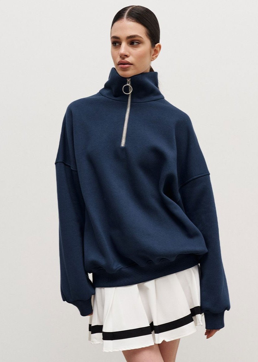 Rhea | Maglione Comfort con Mezza Zip