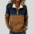 Esme | Pullover con Mezza Zip e Collo in Sherpa