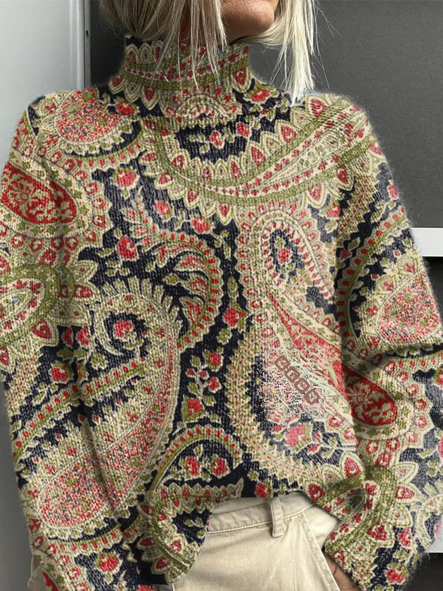 Elinor | Dolcevita con Motivo Paisley