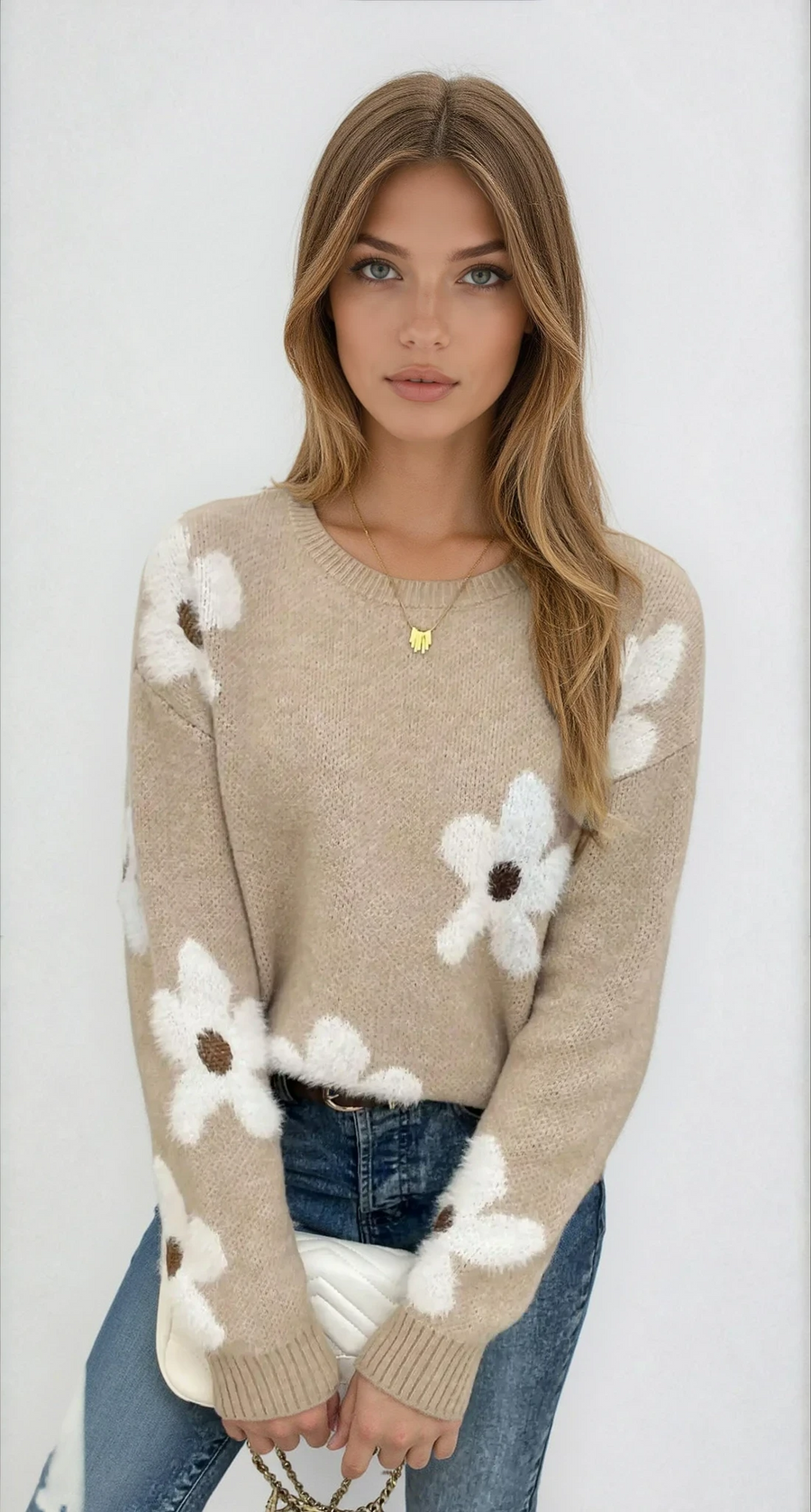 Daisy | Maglione in Maglia con Fiori