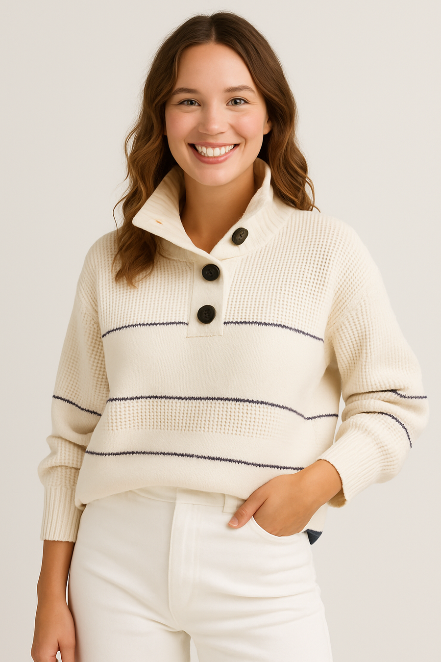Tallulah | Maglione con Colletto Abbottonato