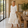 Ivory Blossom Grace Pocket Midi Dress