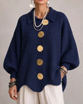 Cardigan oversize in maglia con bottoni