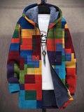 Cynthia | Cardigan con Cappuccio a Stampa Patchwork
