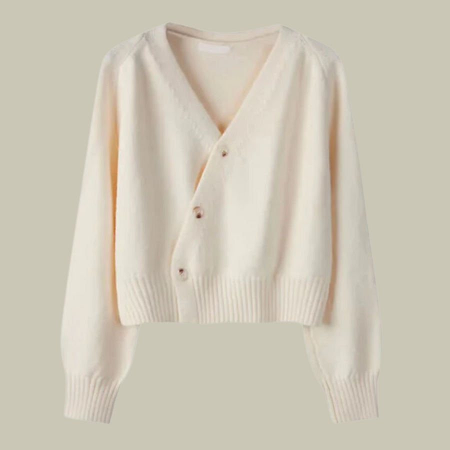 Estelle | Cardigan Scollo a V con Bottoni Incrociati