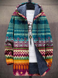 Tallulah | Cardigan Lungo con Cappuccio a Fantasia