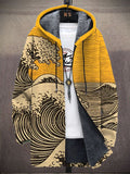 Margot | Cardigan Lungo con Cappuccio a Stampa Artistica