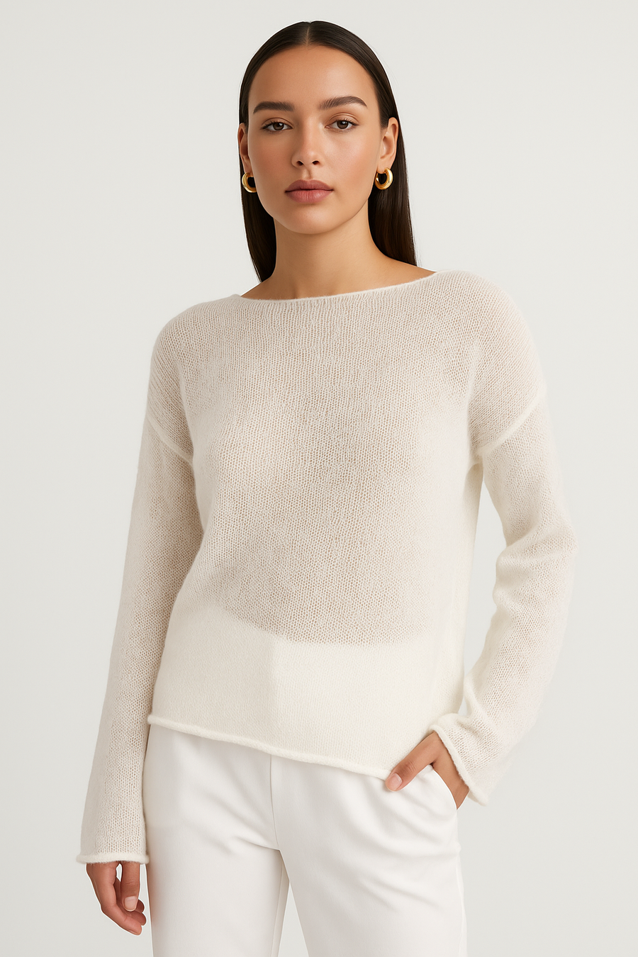 Elodie | Maglione Leggero Scollo a Barchetta