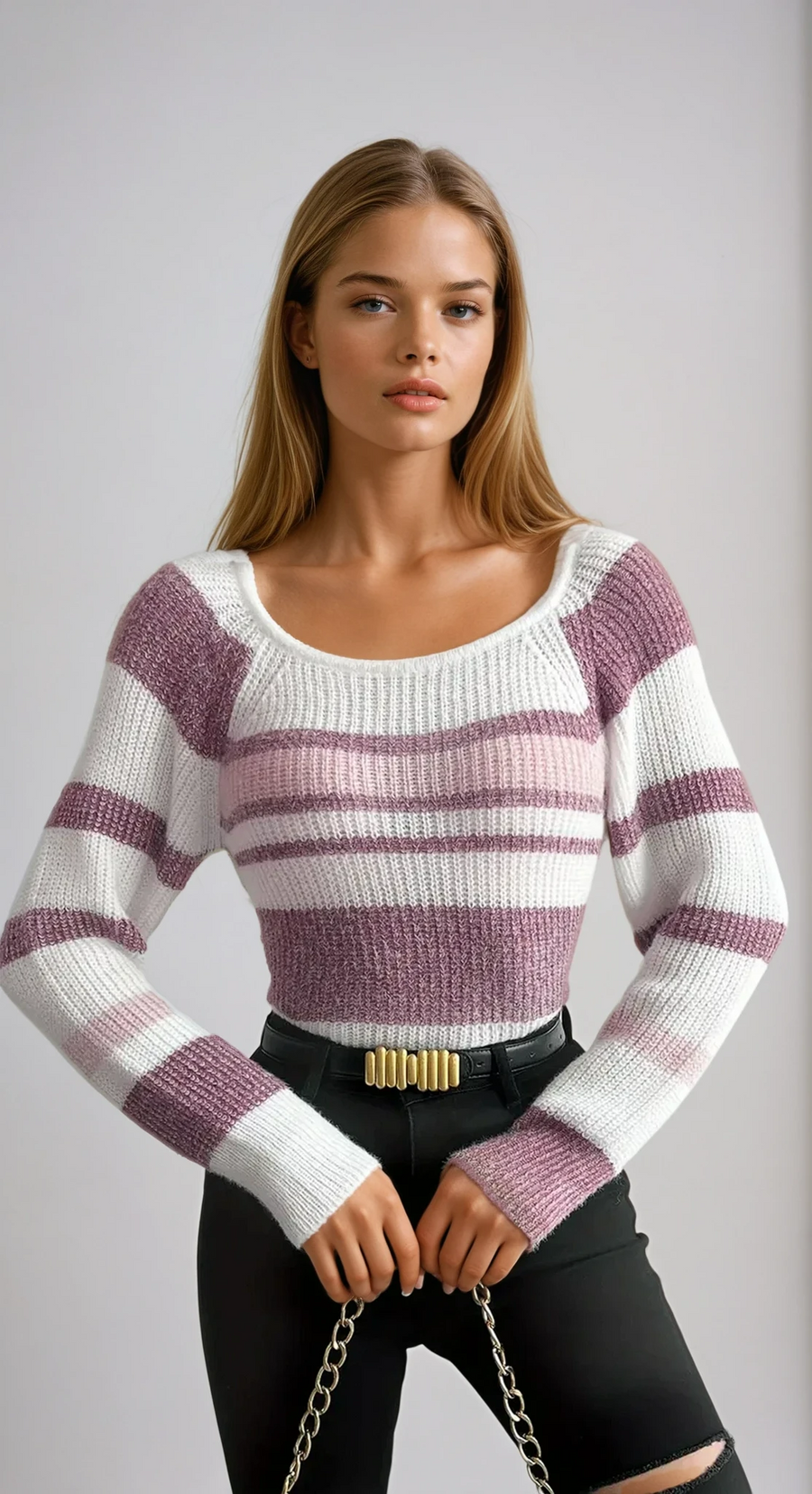 Lavinia | Maglione Slim a Righe