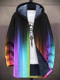 Tobias | Cardigan con Cappuccio a Stampa Arcobaleno