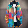 Roland | Cardigan con Cappuccio a Stampa Arcobaleno