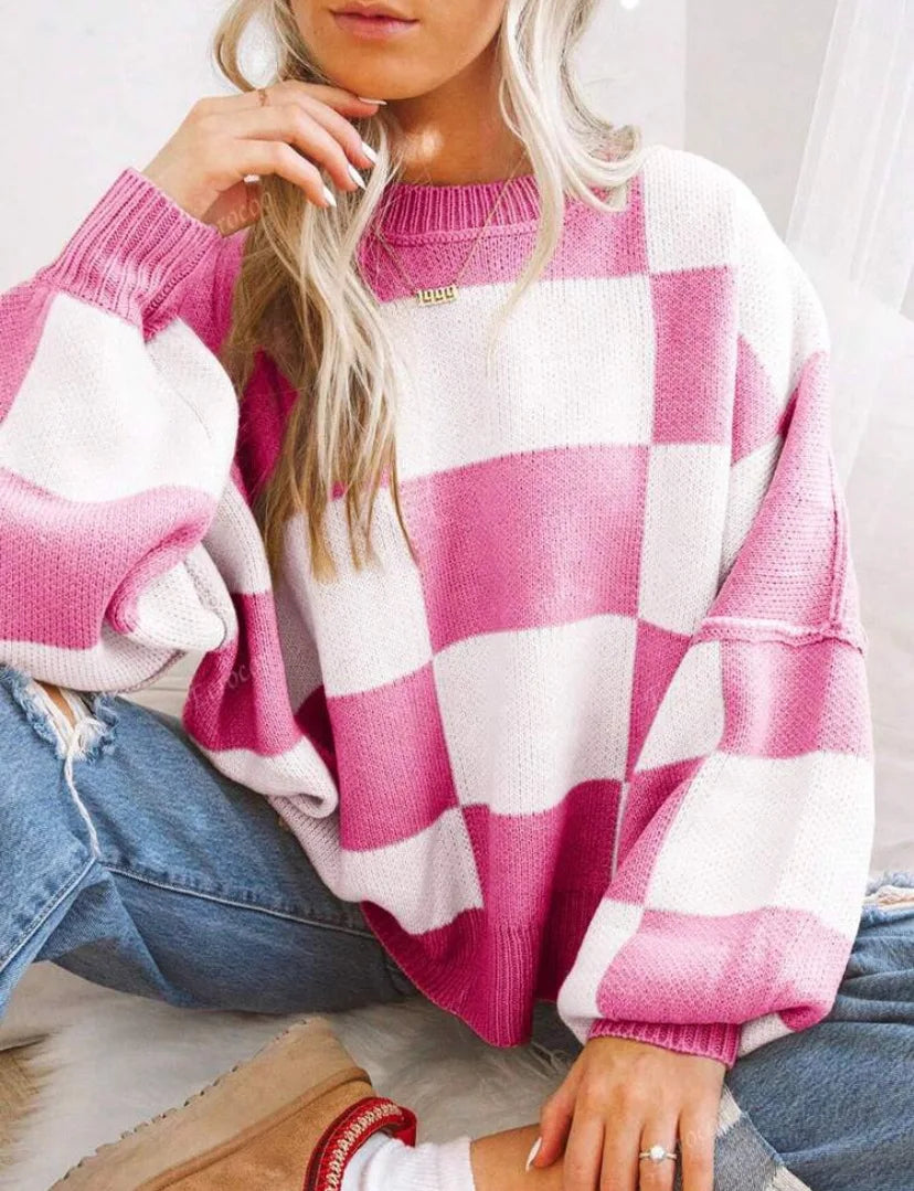 Wynne | Maglione Oversize a Scacchi