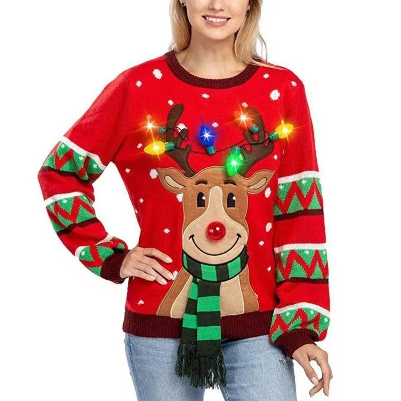 Holly | Maglione Natalizio con Luci LED