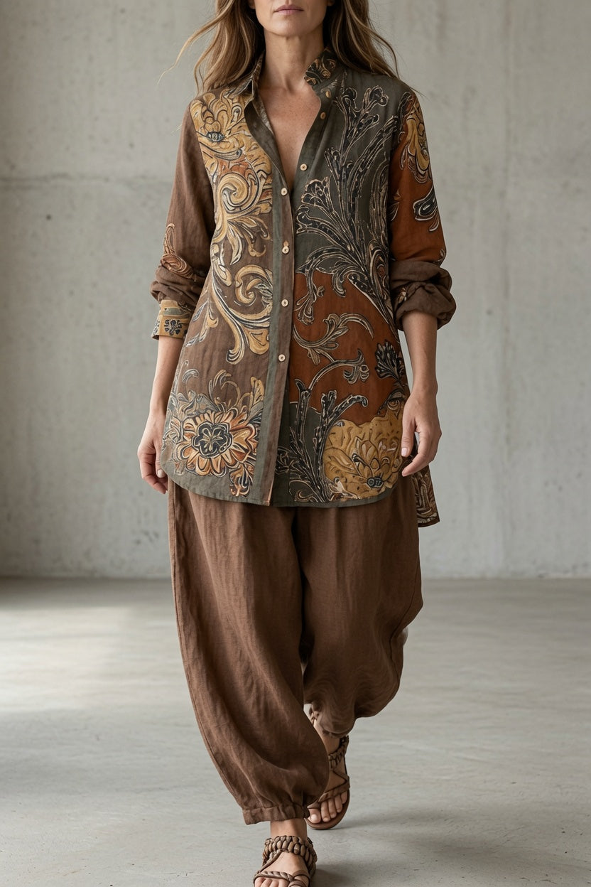 Ambra | Completo con camicia che non segna i fianchi