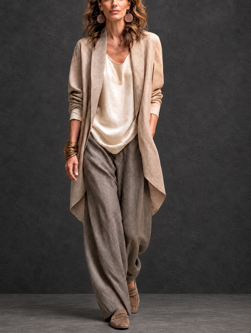 Costanza | Completo tre pezzi con pantaloni ampi comodo