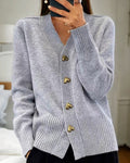 Michaela | Cardigan con Scollo a V e Bottoni a Cuore