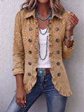 Giacca con stampa western e volant