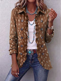 Giacca boho animalier con volant