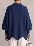 Karina | Cardigan Oversize con Colletto e Bottoni Dorati