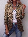 Giacca leopardata con volant