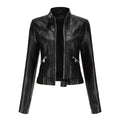 Linnea | Giacca Biker Corta con Collo Alto