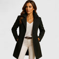 Cappotto lungo sartoriale con revers classico