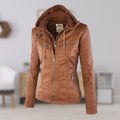 Lucinda | Giacca Biker con Cappuccio Removibile