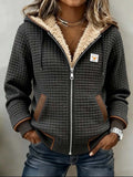 Ainsley | Giacca con Cappuccio e Zip Foderata in Sherpa